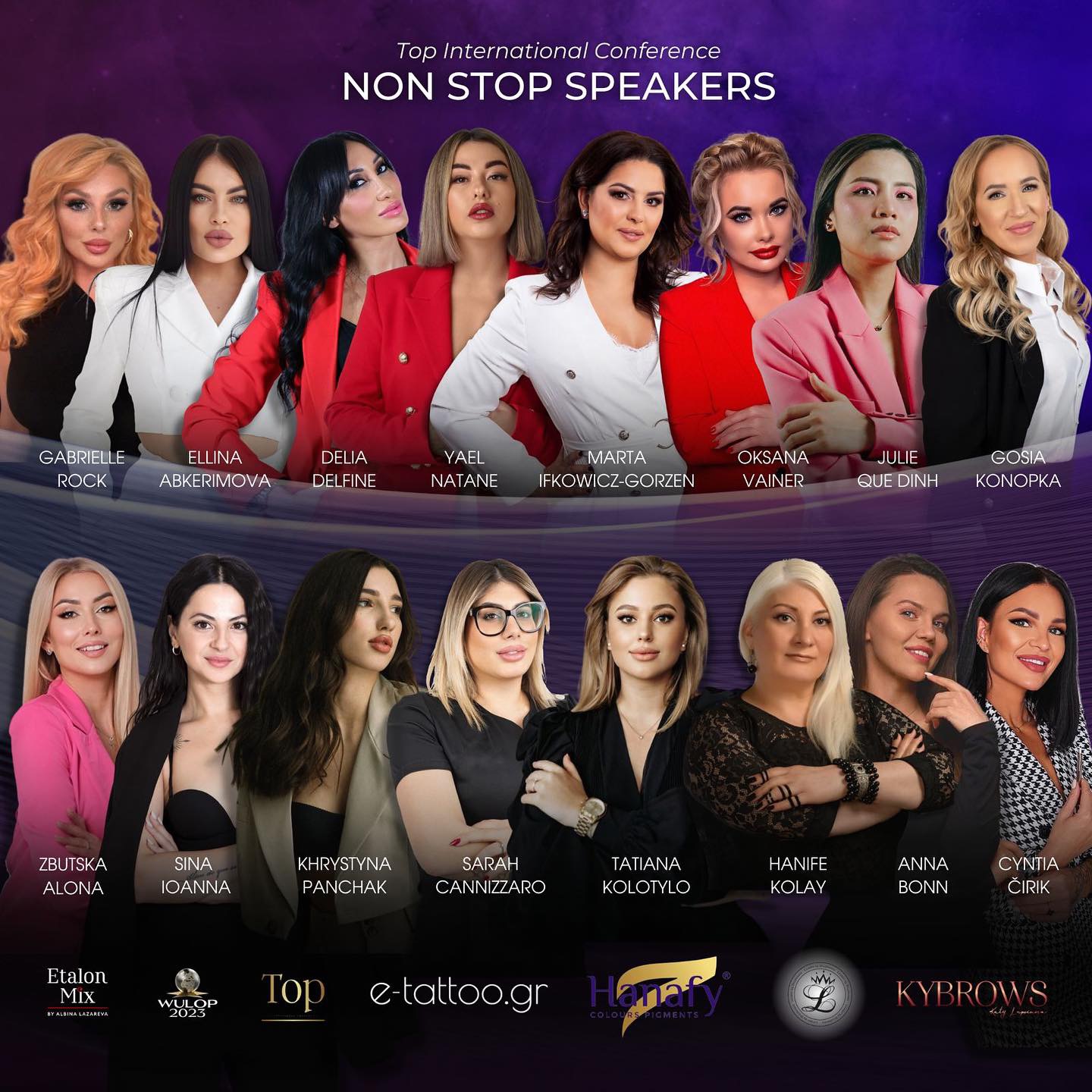 Gosia Konopka – International Permanent Makeup & PMU Speaker and Live Demonstrator at WULOP 2023 in Athens, Greece, presenting her Soft Ombre Brows permanent makeup technique.