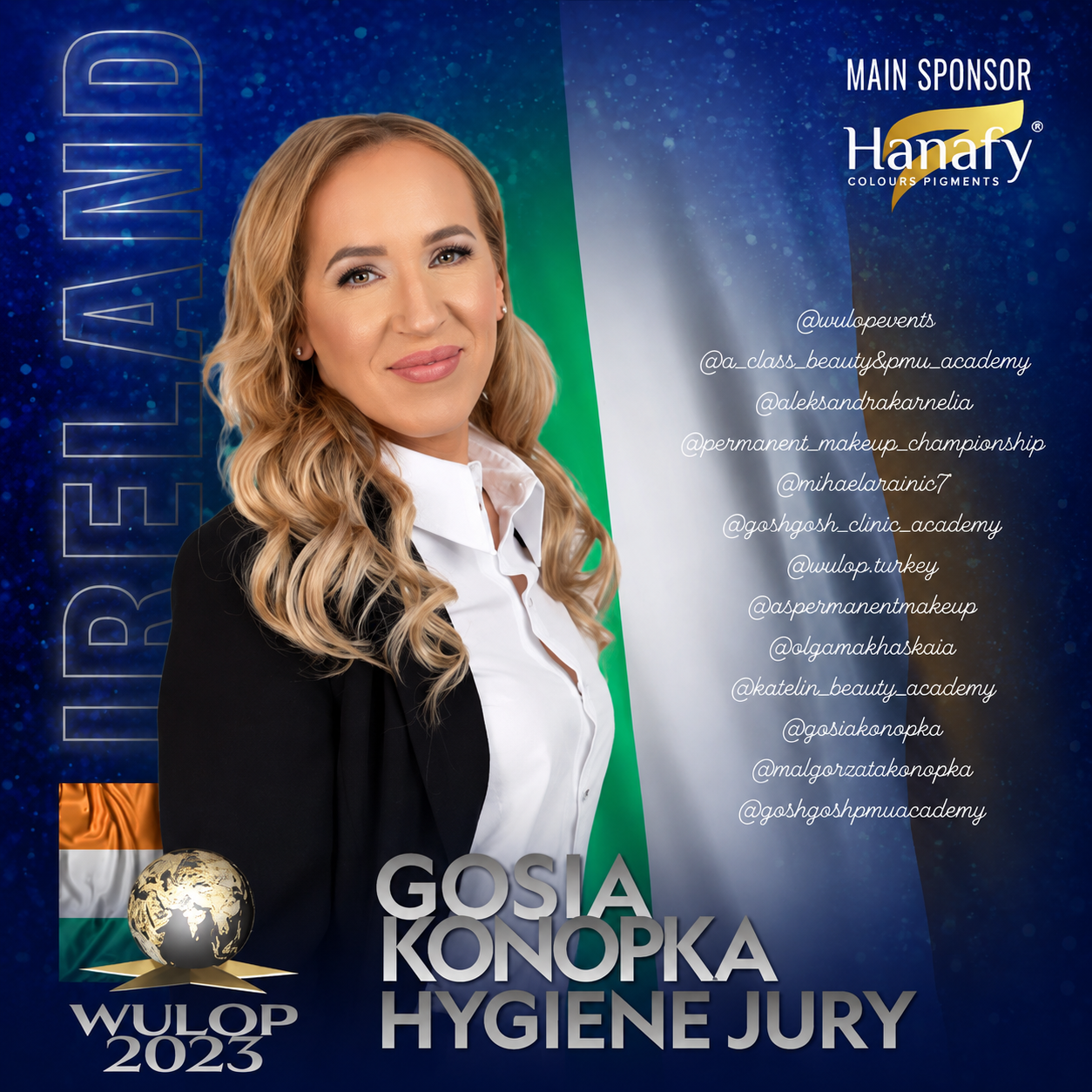 Gosia Konopka as Permanent Makeup / PMU Hygiene Jury at WULOP Ireland 2023